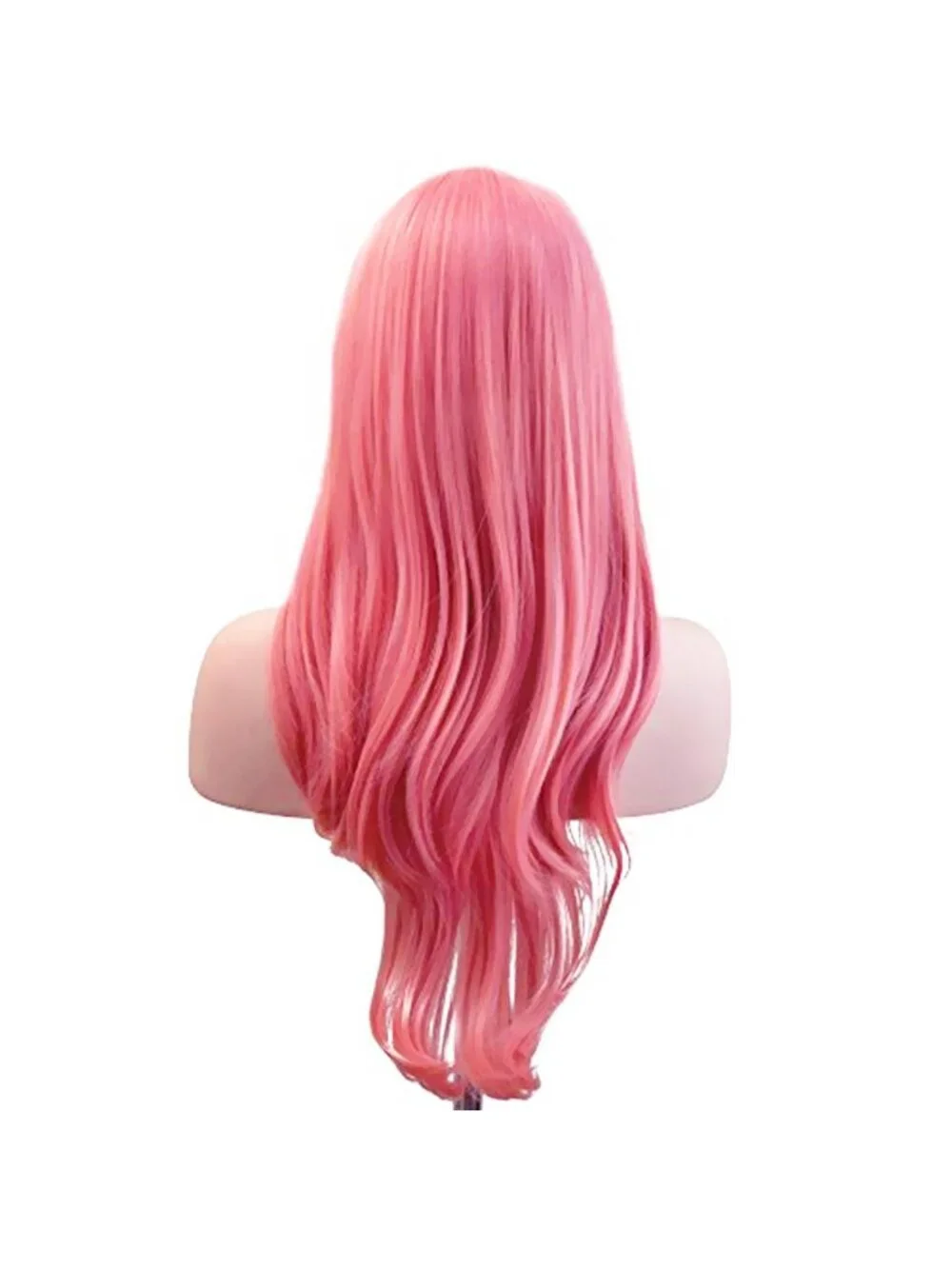 Women's Grey Pink 28 Inch Classic Long Synthetic Wavy Cosplay Curly Hair Wigs